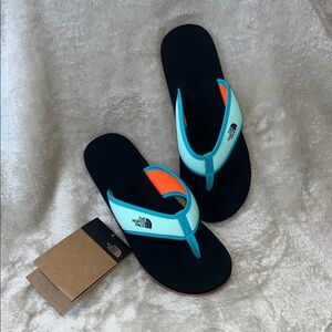 The‎ North Face Black and Teal Sandals